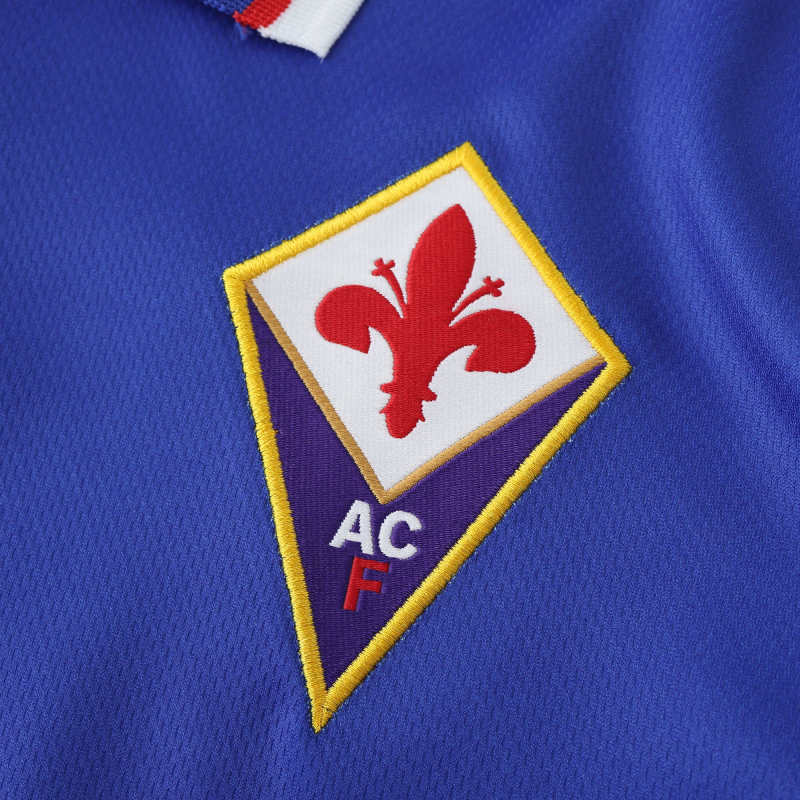 Season Fiorentina 95/96 Blue Home Retro Jersey Trikot Soccer Kit