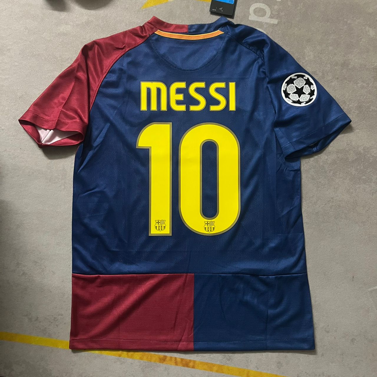 Barcelona Lionel Messi 2009 Roma Final Retro Jersey Trikot Maillot Soccer Kit