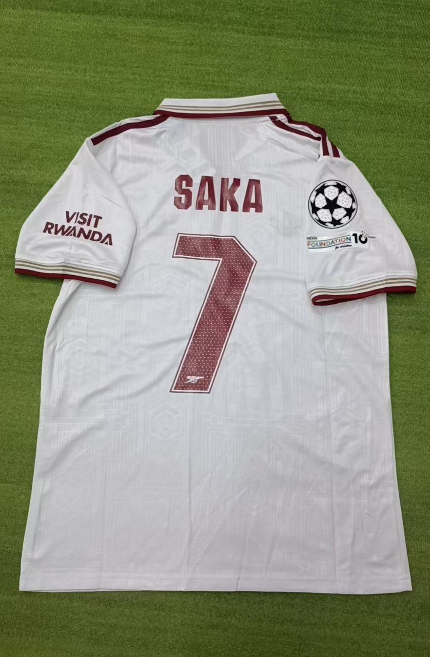 Bukayo Saka Arsenal Away White 2026 Football Jersey Camisate