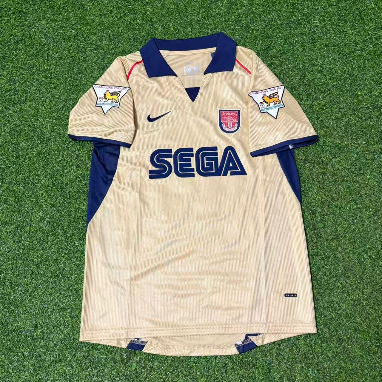 Ray Parlour #15 Arsenal 2001-2002 Away Golden Retro Football Jersey
