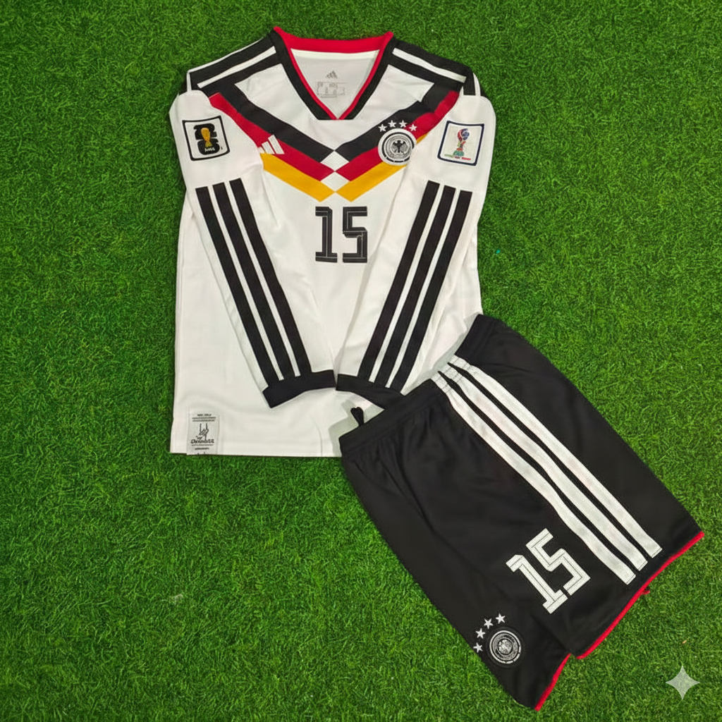 Germany 2026 Nico Schlotterbeck #15 Kids Long Sleeve Home Soccer Kit Football Jersey