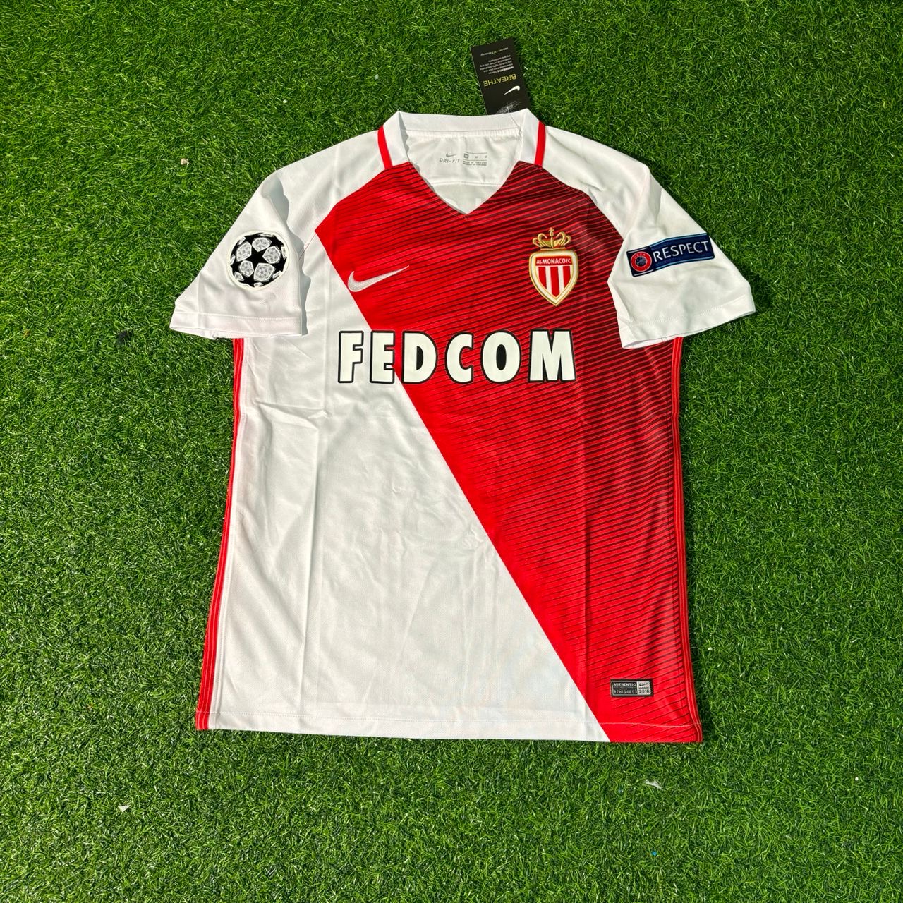Fabinho Monaco 2016/17 Champions League Retro Football Jersey