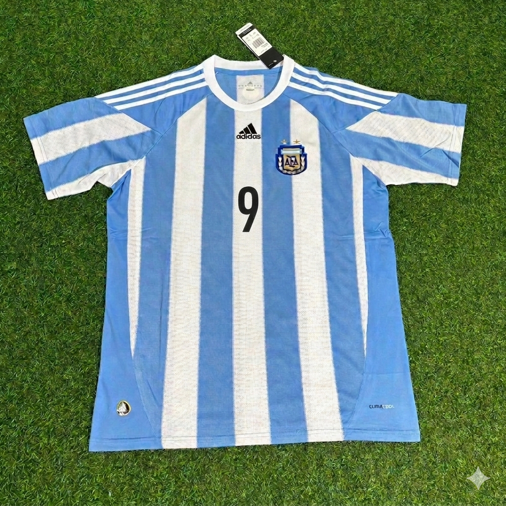 Argentina World Cup 2010 Gonzalo Higuain 9- Retro Football Jersey