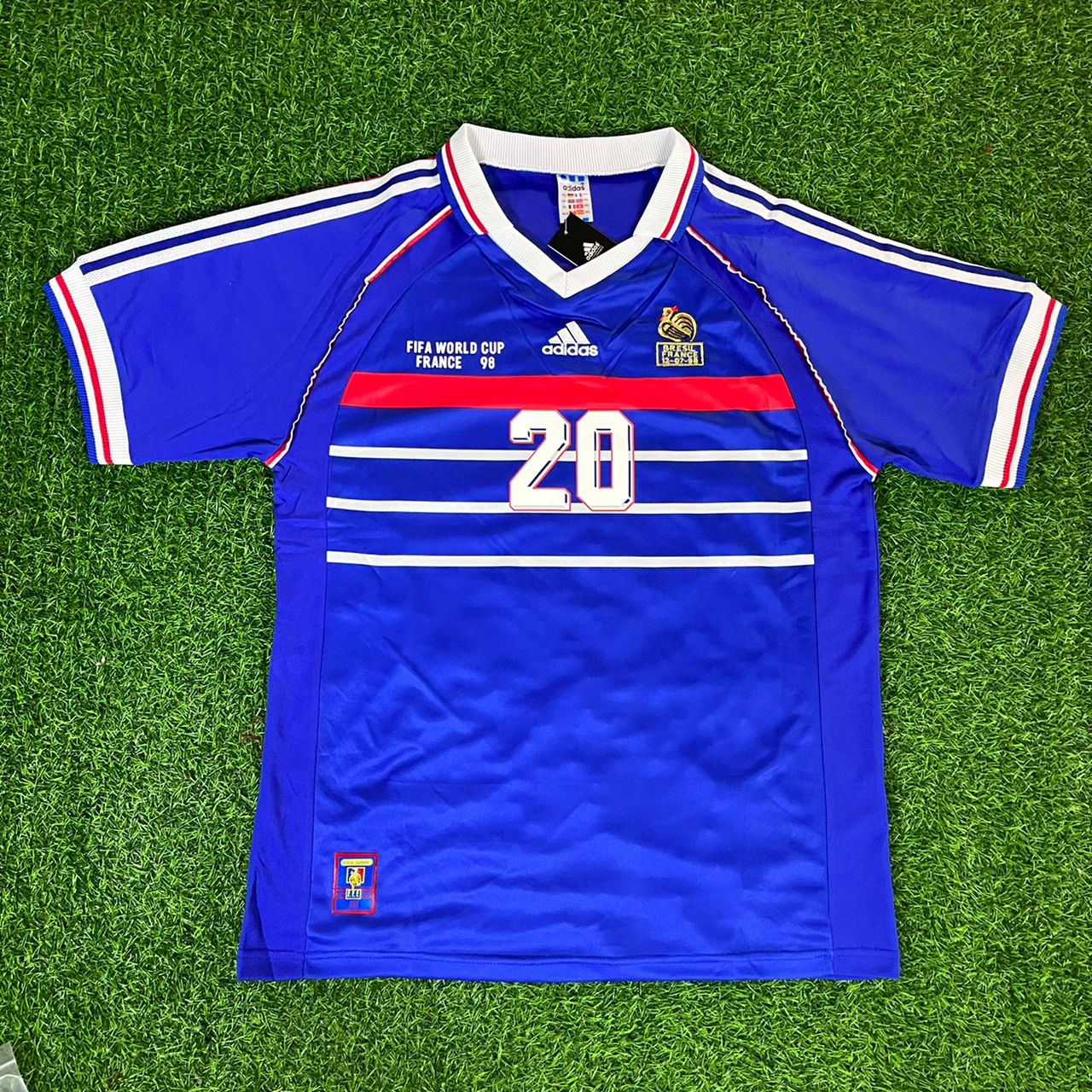 France David Trezeguet 1998 World Cup Retro Football Jersey Maillot Trikot Soccer Kit