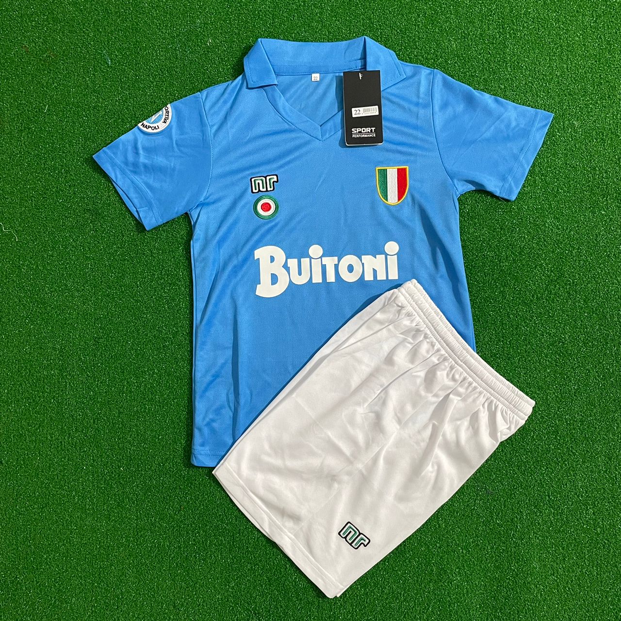 Diego Maradona Napoli Home Kids Kit Football Jersey Kit for Children