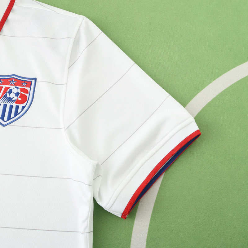 World USA 2014 Cup Retro White Jersey Triko Soccer Kit
