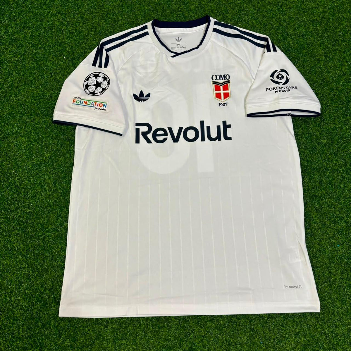 Nico Paz Como 2027 Away Champions League Patch Football Jersey