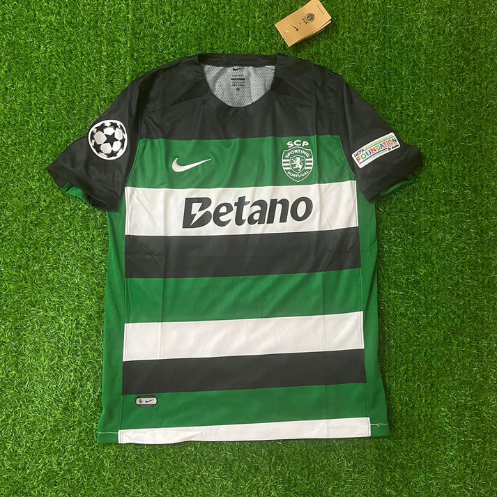 Morten Hjulmand 42- Sporting Lisbon Home Green Football Jersey