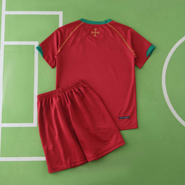 Portugal 2006 Season Home Kids Retro Football Jersey