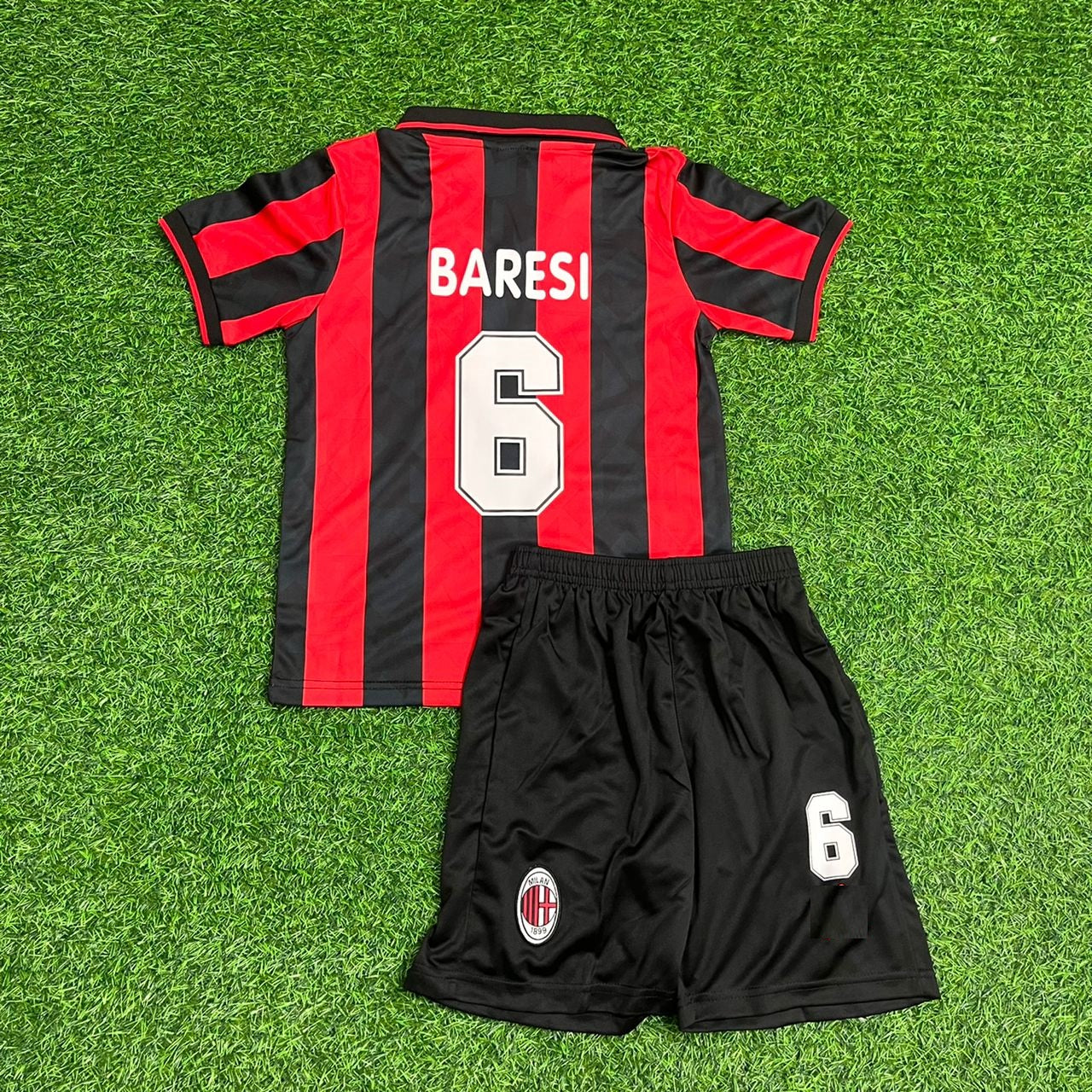 Franco Baresi AC Milan 1993 1994 Retro Kids Soccer Jersey Kinder Trikot