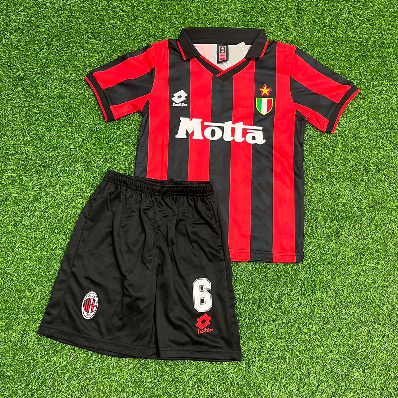 Franco Baresi AC Milan 1993 1994 Retro Kids Soccer Jersey Kinder Trikot