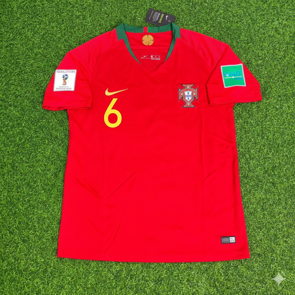 Portugal World Cup 2018 Jose Fonte Red Retro Football Jersey