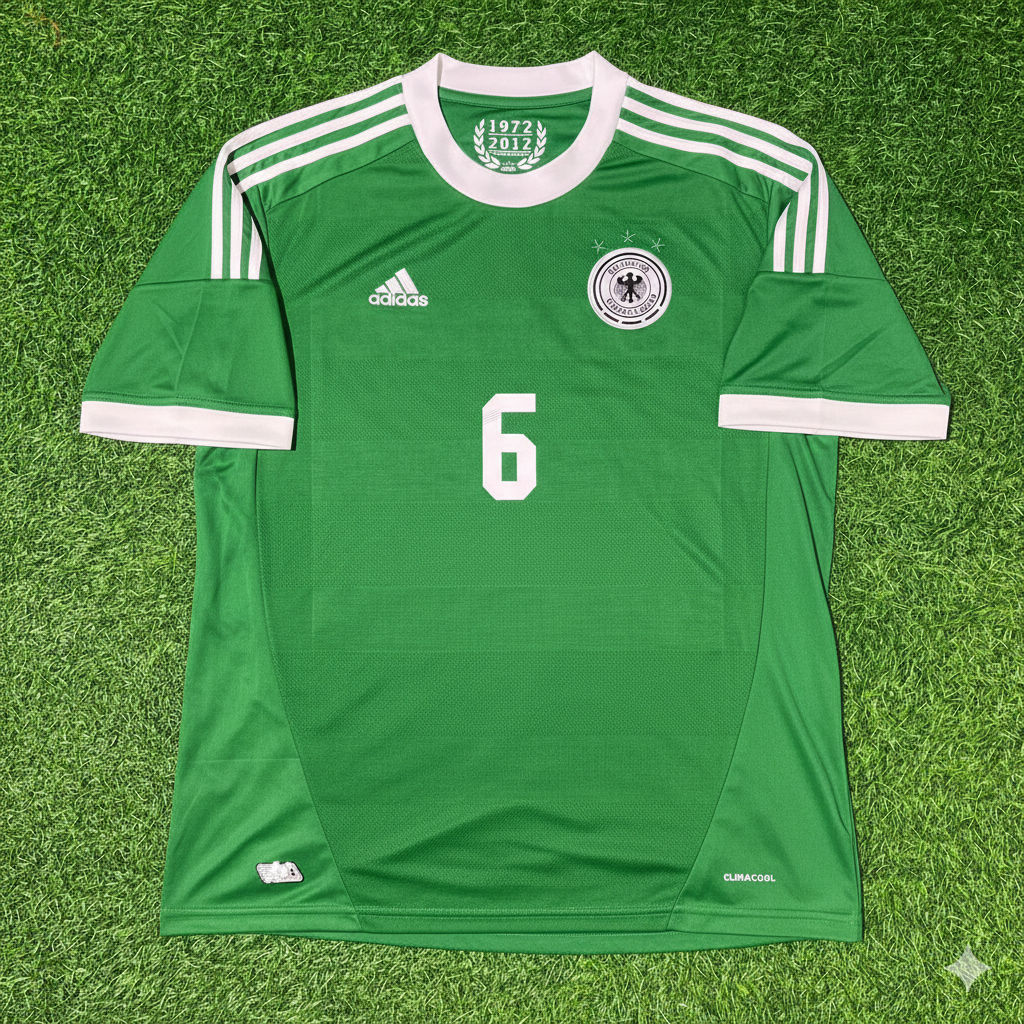 Germany EURO 2012 Sami Khedira Green Retro Football Jersey