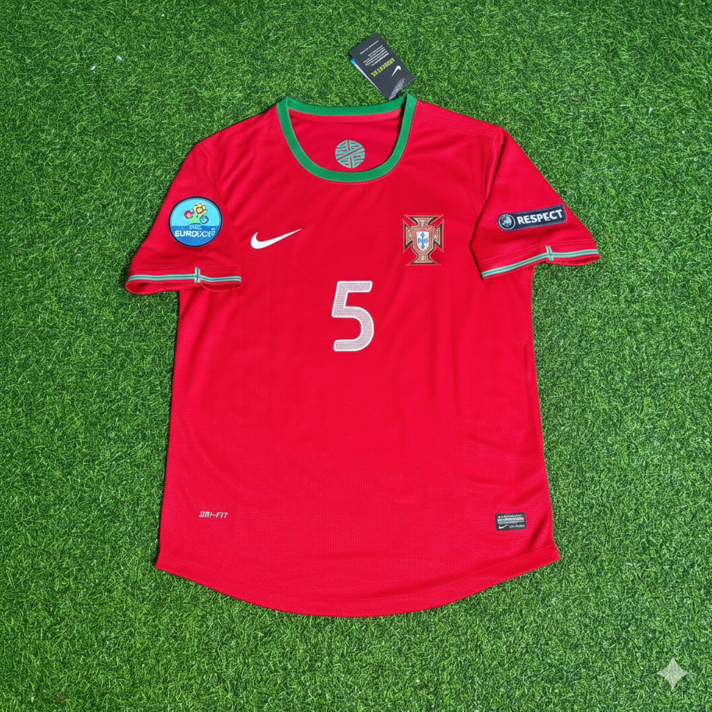 Portugal EURO 2012 Fabio Coentrao Red Retro Football Jersey Kit