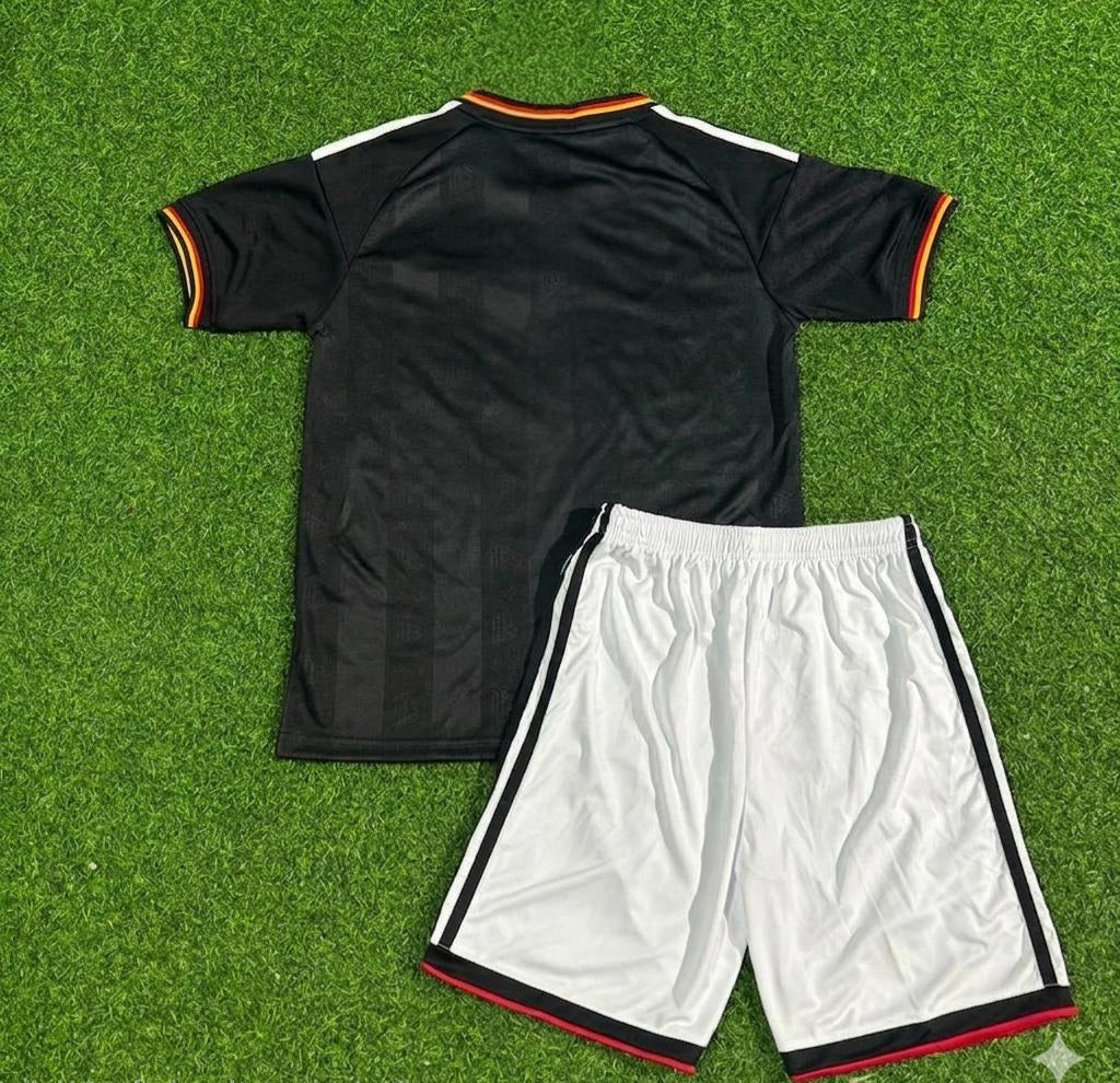 Germany Black Retro Kids Football Jersey Kit