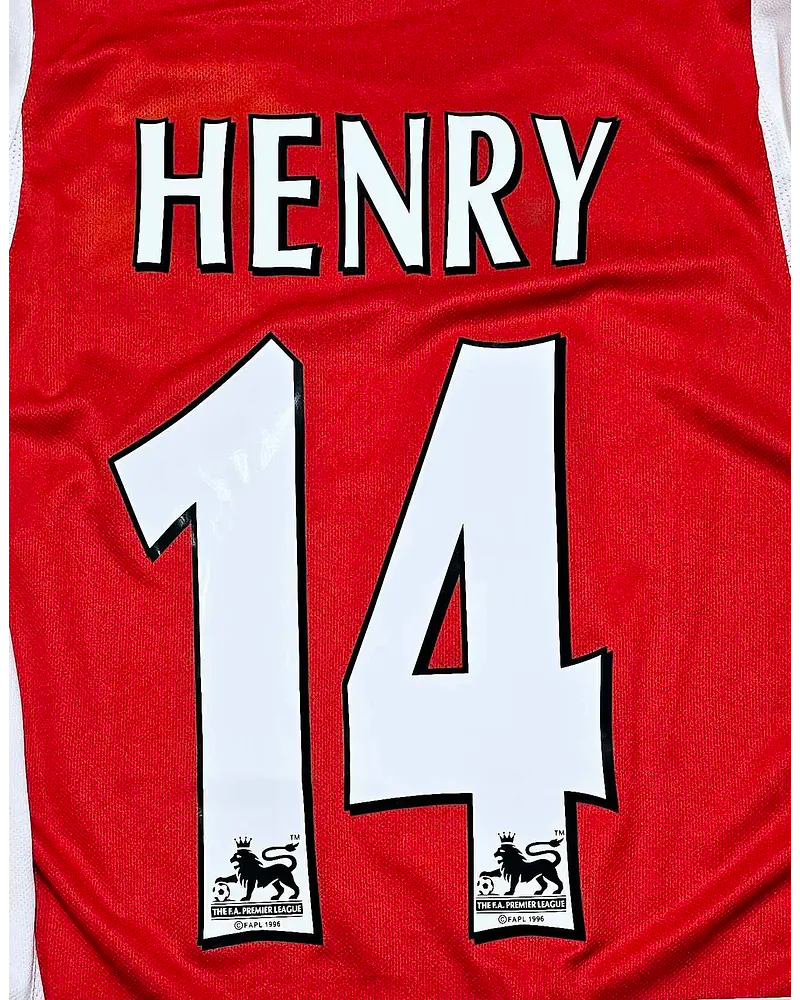 Thierry Henry 14 - Arsenal Home o2 2002 Retro Kit Jersey Trikot Maglia