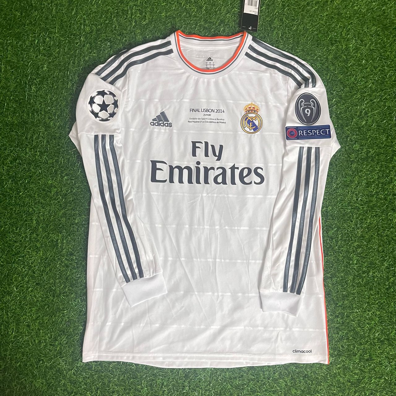 Cristiano Ronaldo Real Madrid 2014 Lisbon Final Champions League Long Sleeve Jersey Soccer Shirt
