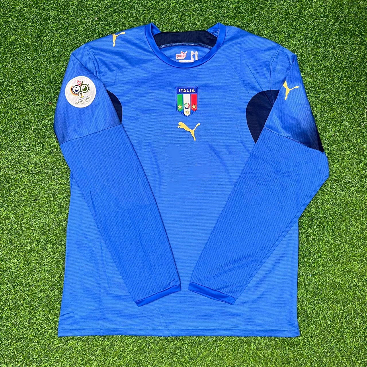 Italy World Cup 2006 Andrea Pirlo #21 Final Long Sleeve Retro Football Jersey