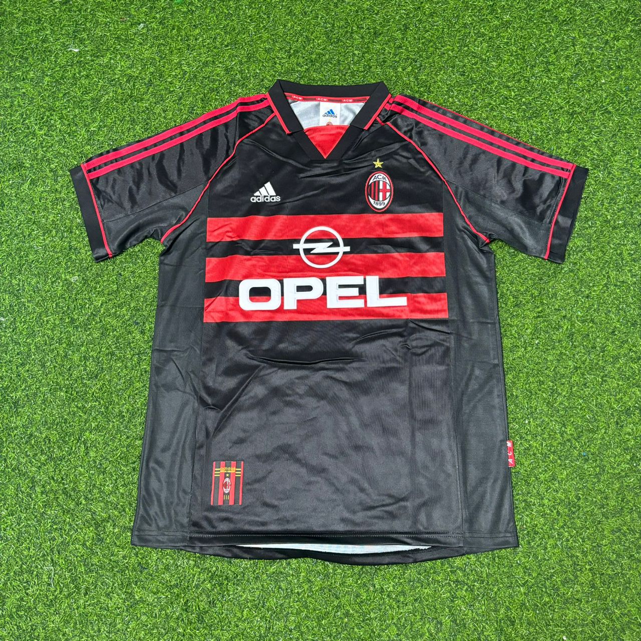 José Chamot #19 AC Milan 1998-1999 Black Retro Football Jersey Kit