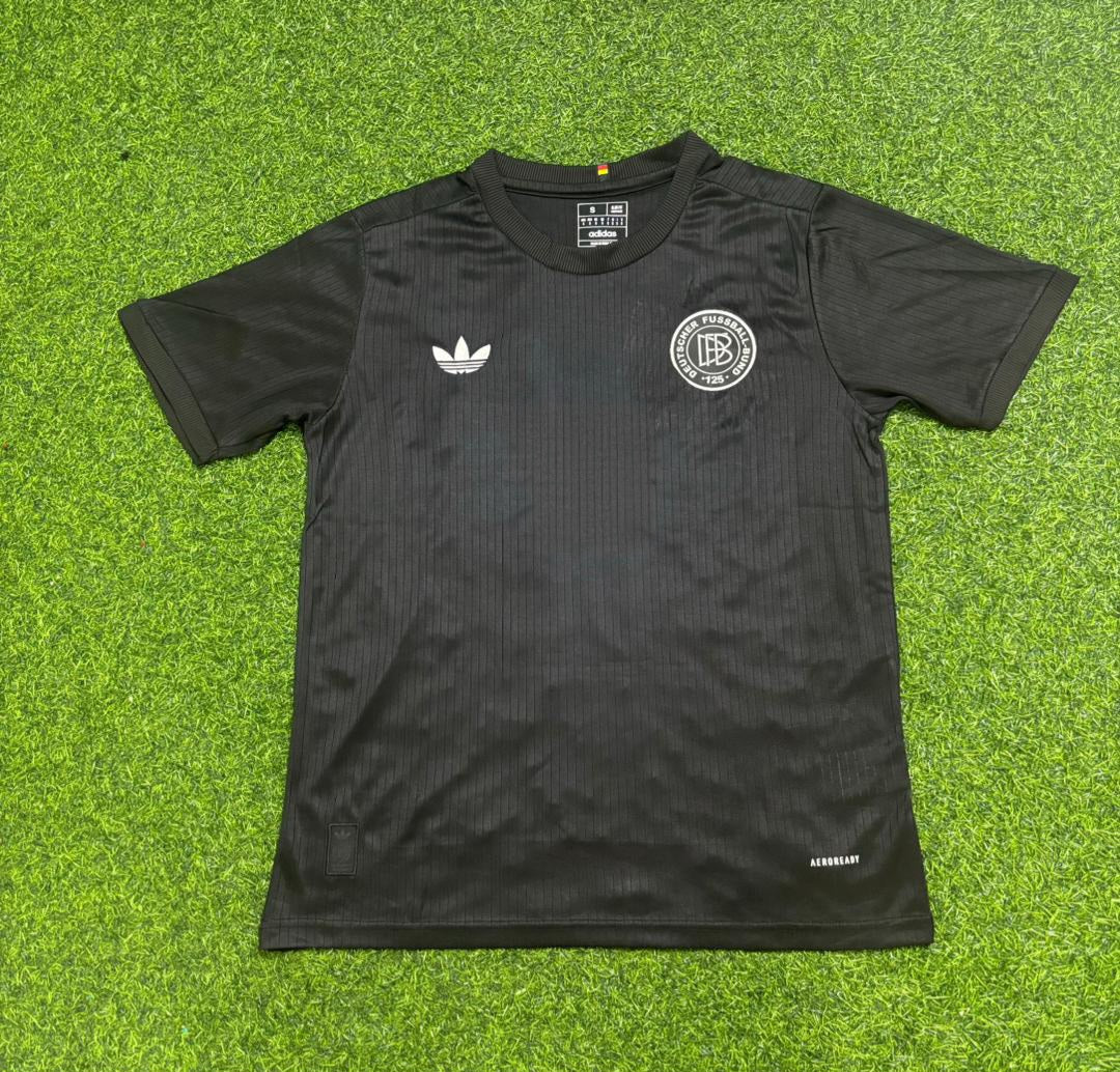 Mario Basler Germany 125 Years Special Black Football Jersey Kit