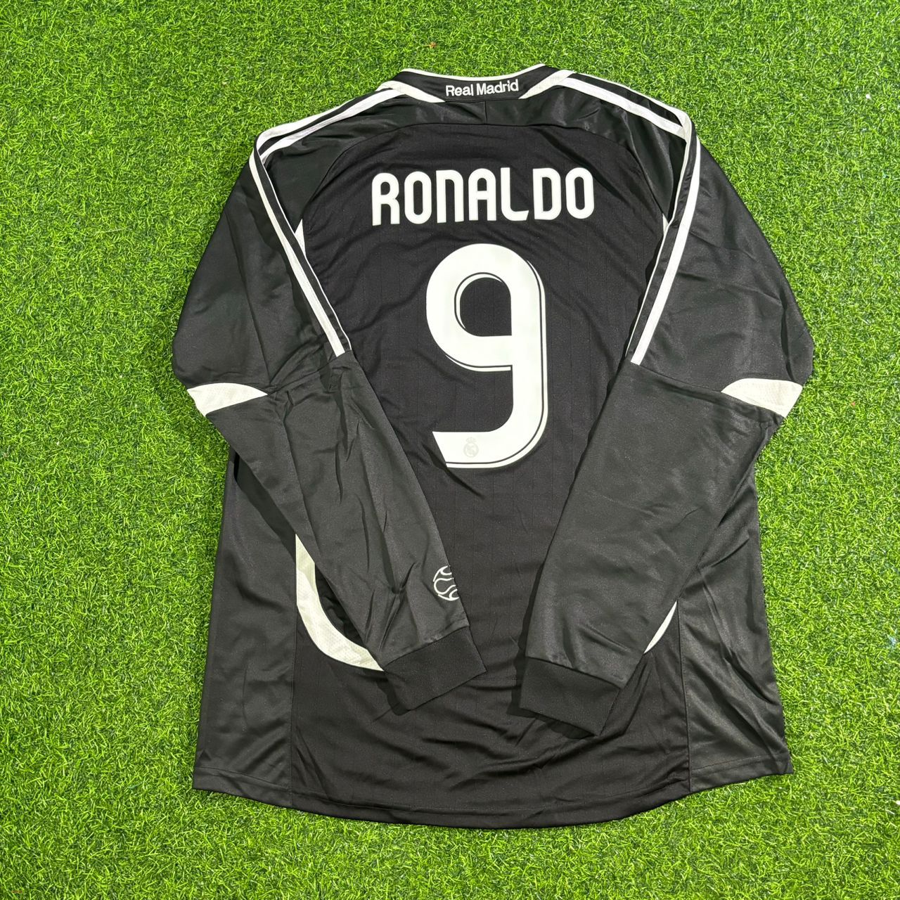 Ronaldo Nazario Retro Home Retro Long Sleeve Football Football Jersey