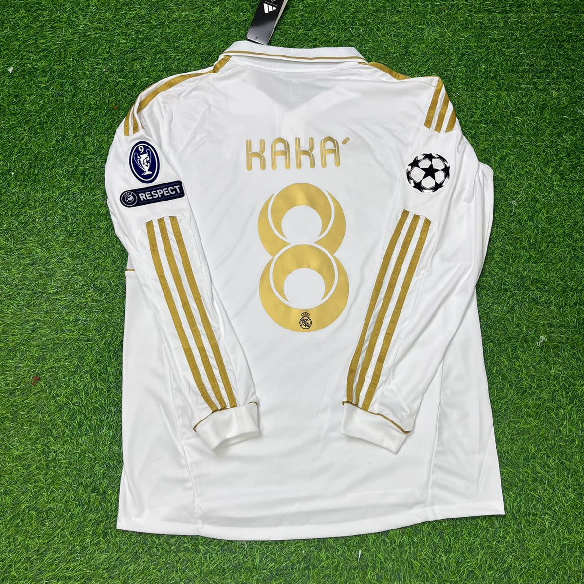 Kaka Leite Retro Home Retro Long Sleeve Football Football Jersey
