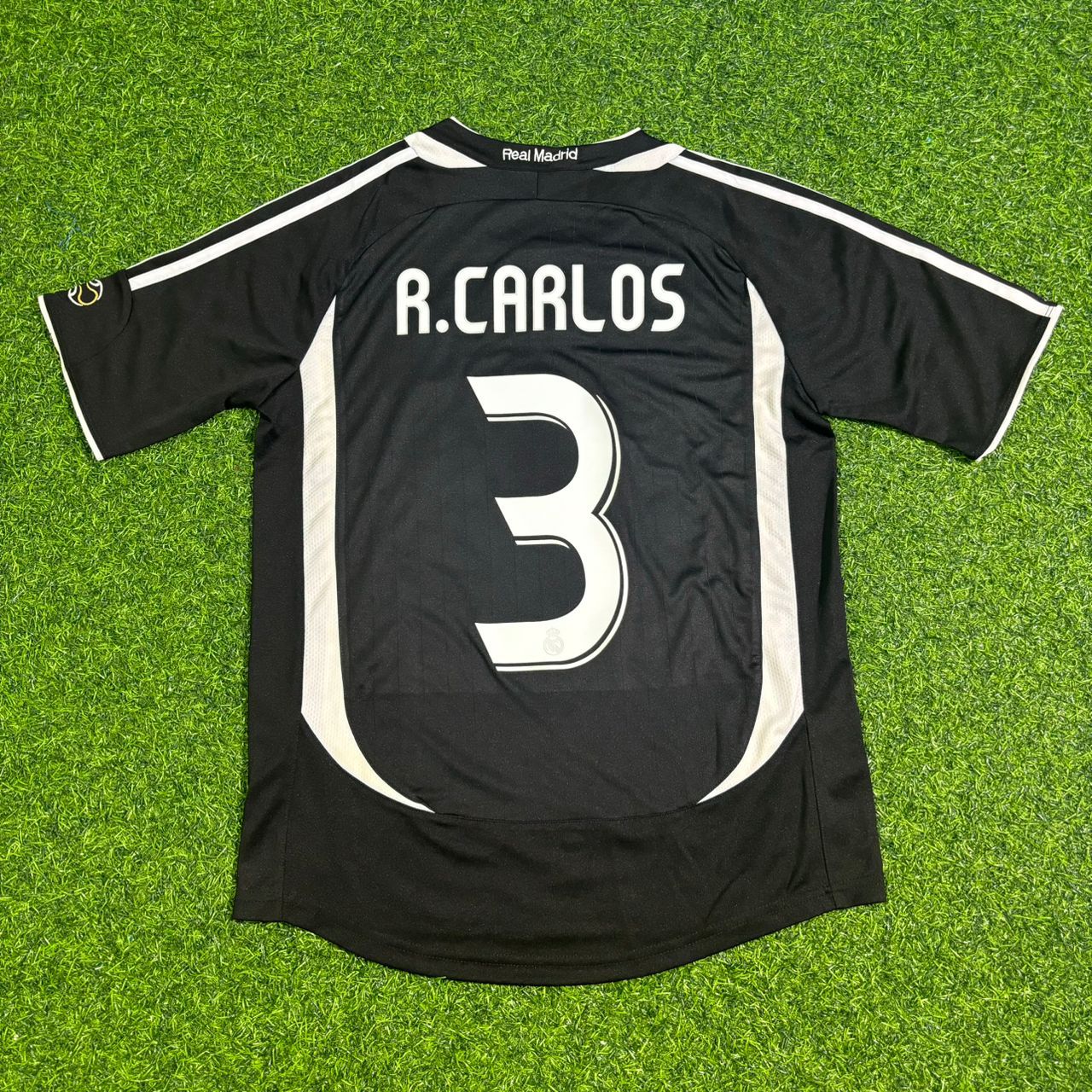 Roberto Carlos 2006-07 Away Retro Black Football Jersey Paradise Edition