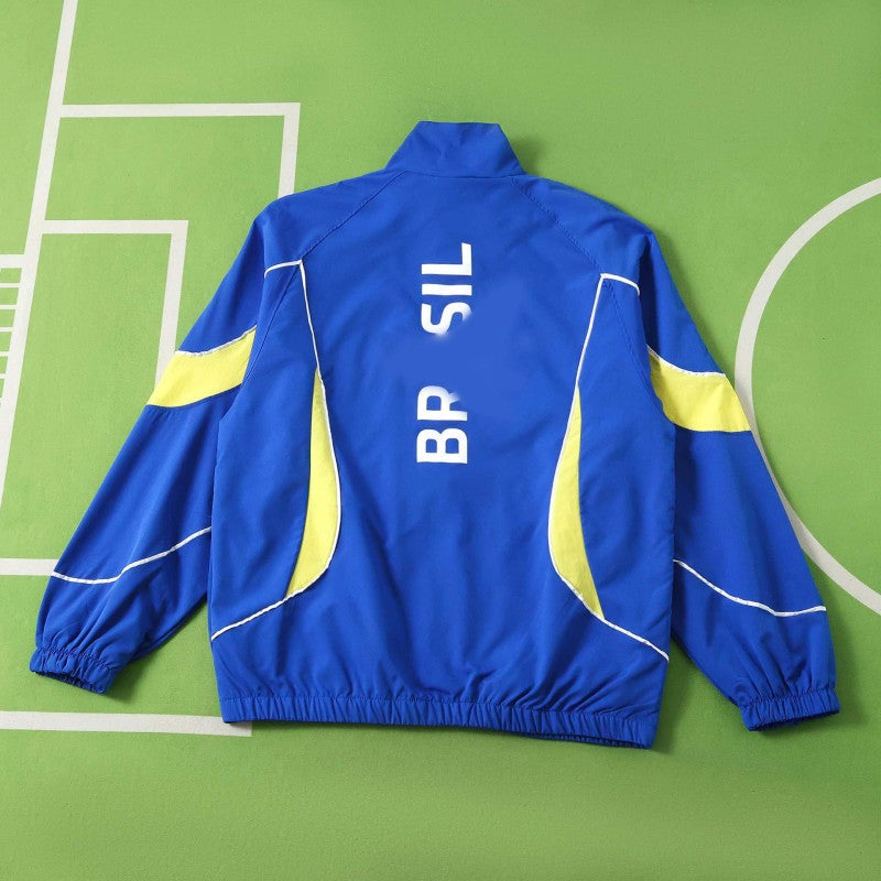 Brazil World Cup 2026 Blue Yellow Windbreaker Jacket