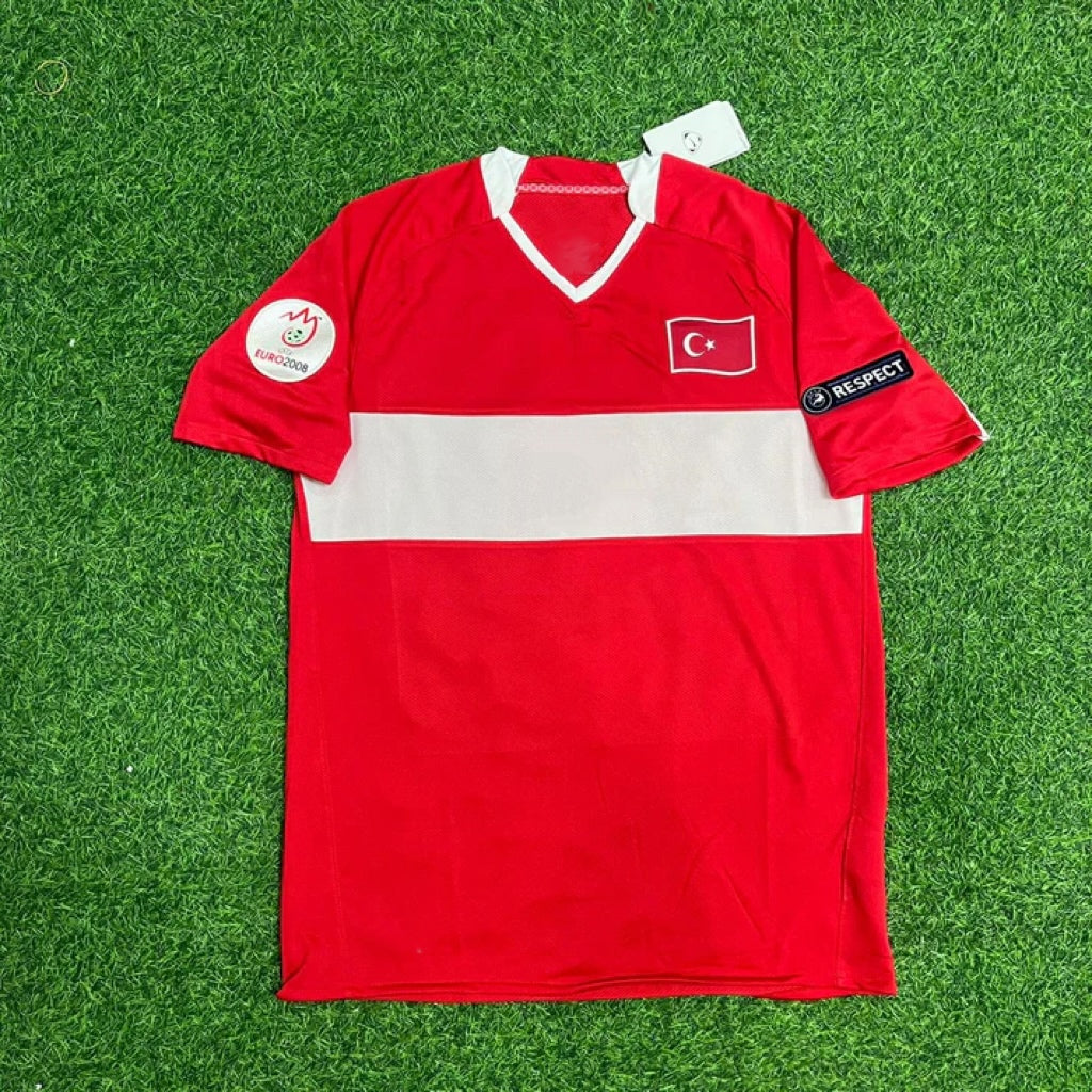 Turkey Türkiye EURO 2008 Tümer Metin #11 Turkey Retro Football Jersey