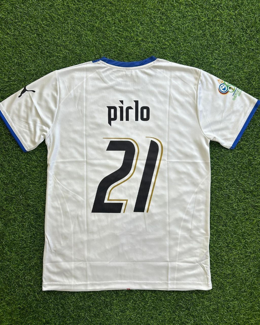 Andrea Pirlo Italy 2006 World Cup Away White Retro Jersey