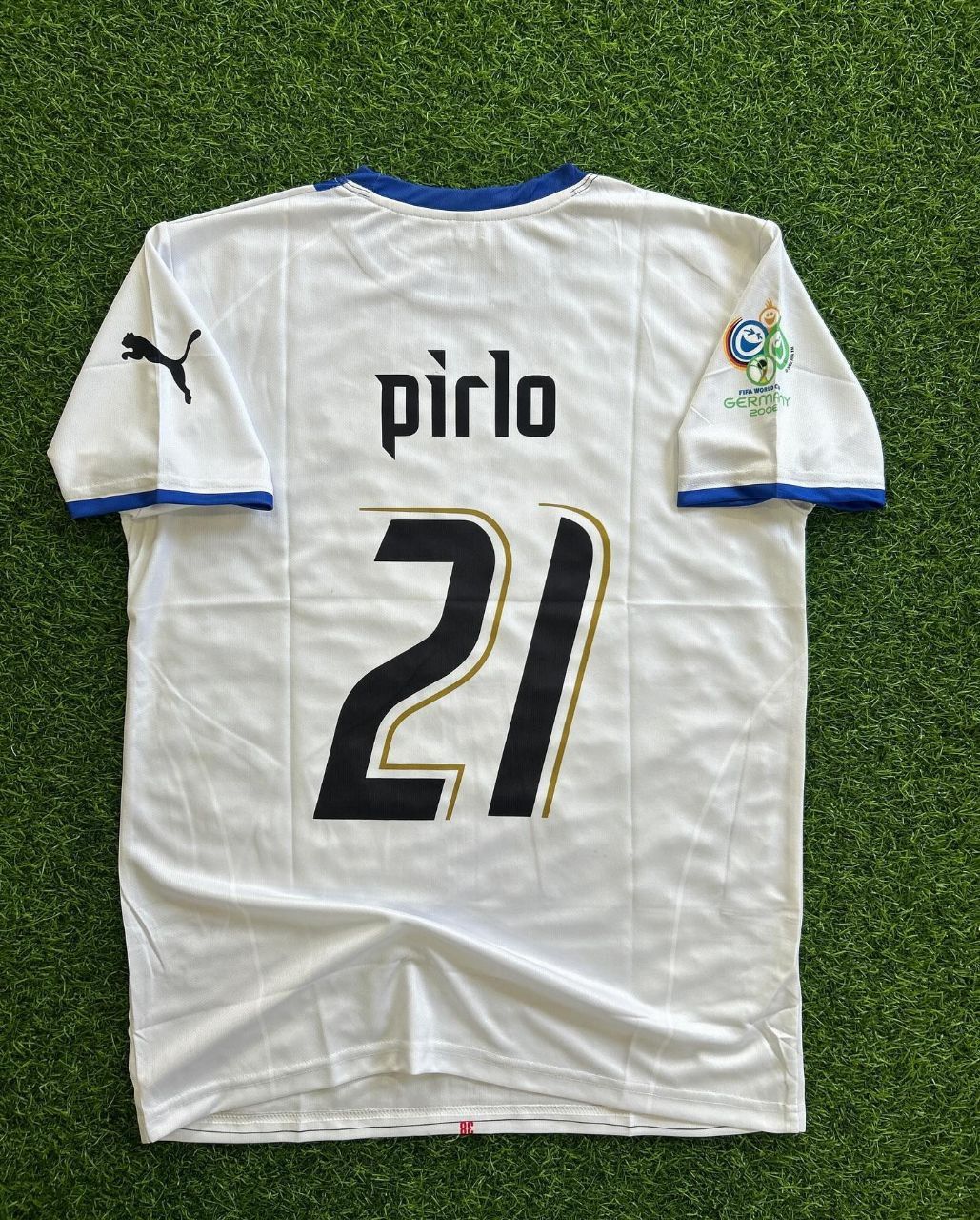Andrea Pirlo Italy 2006 World Cup Away White Retro Jersey