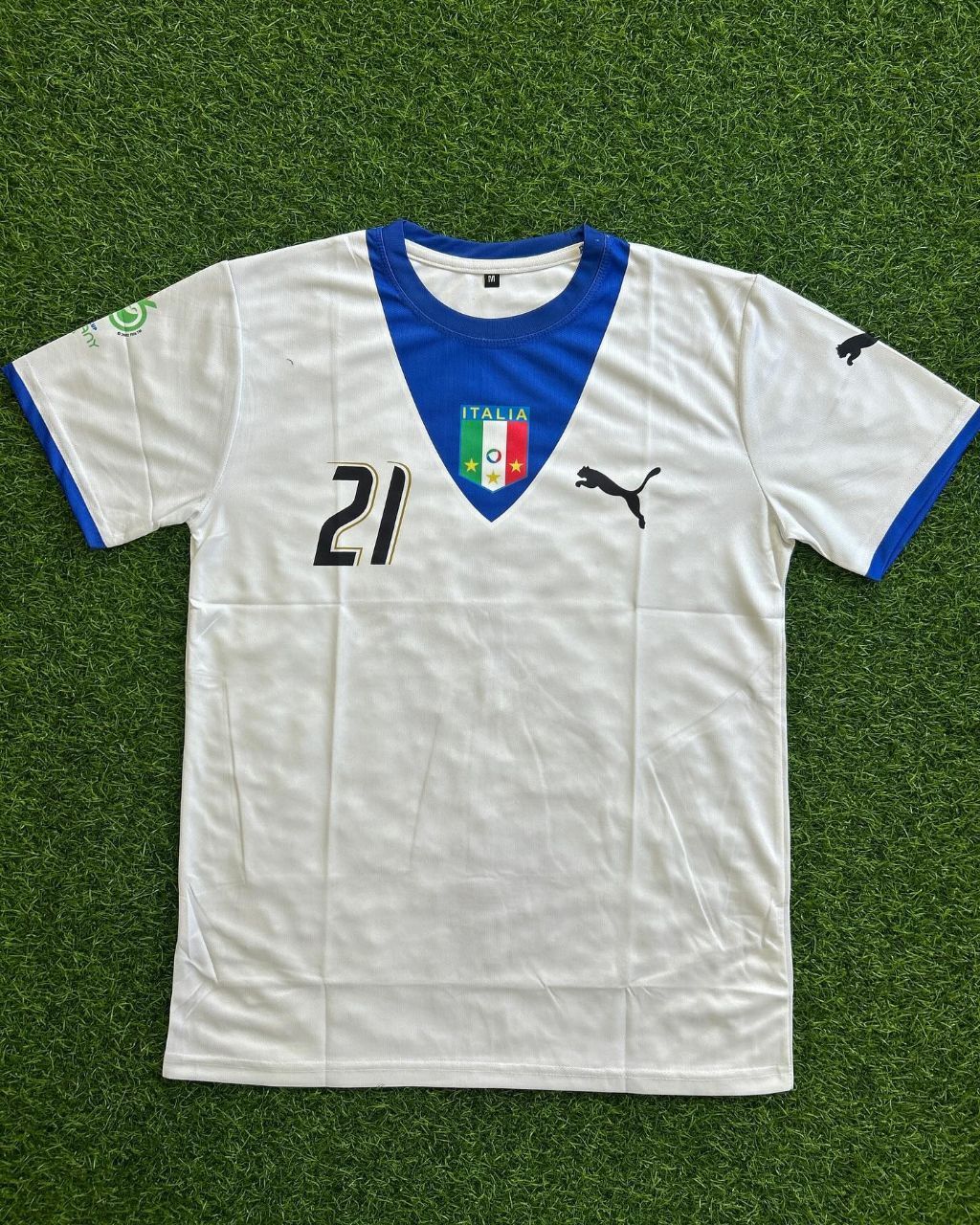 Andrea Pirlo Italy 2006 World Cup Away White Retro Jersey