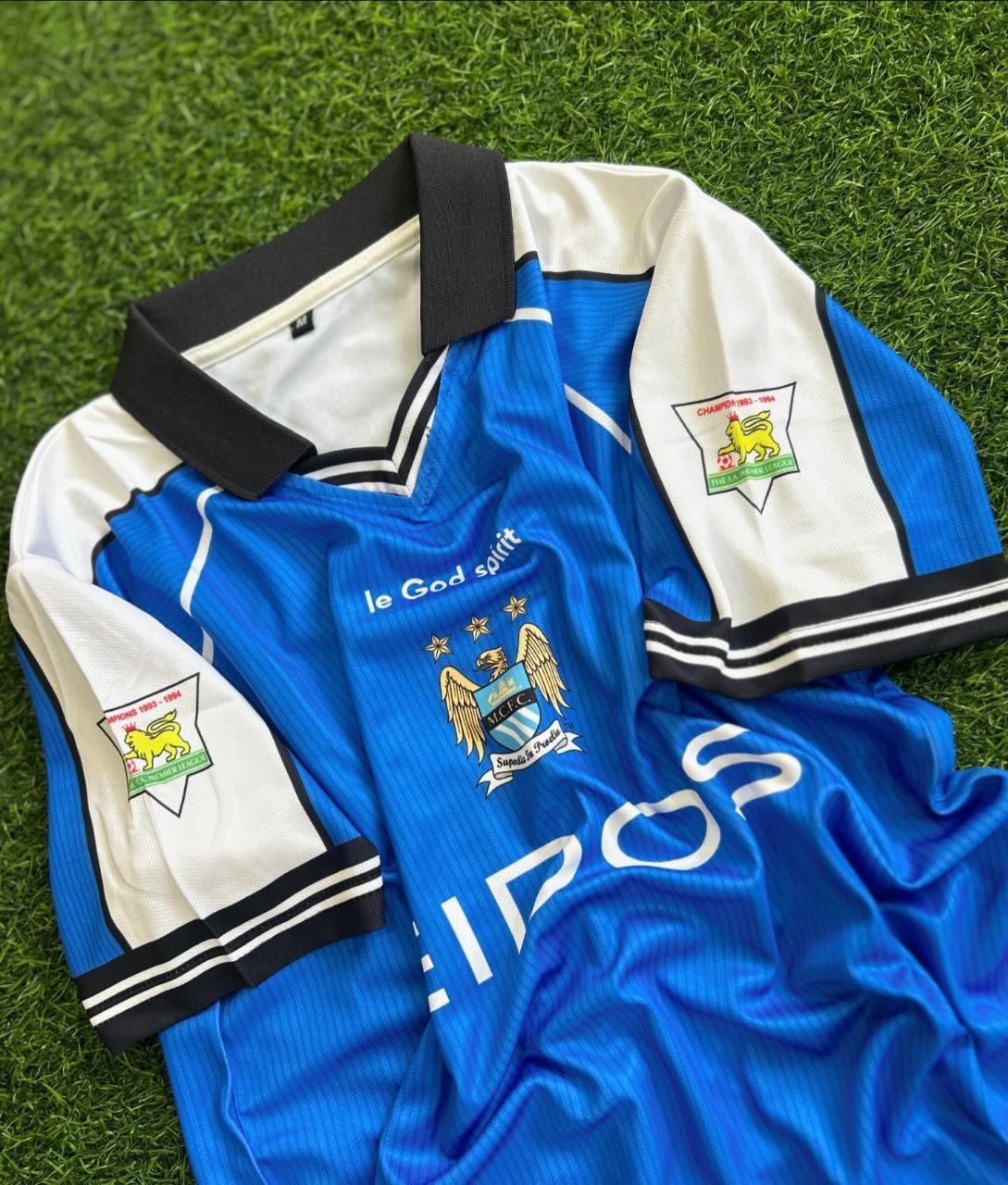 Haaland Manchester City Blue Retro Jersey