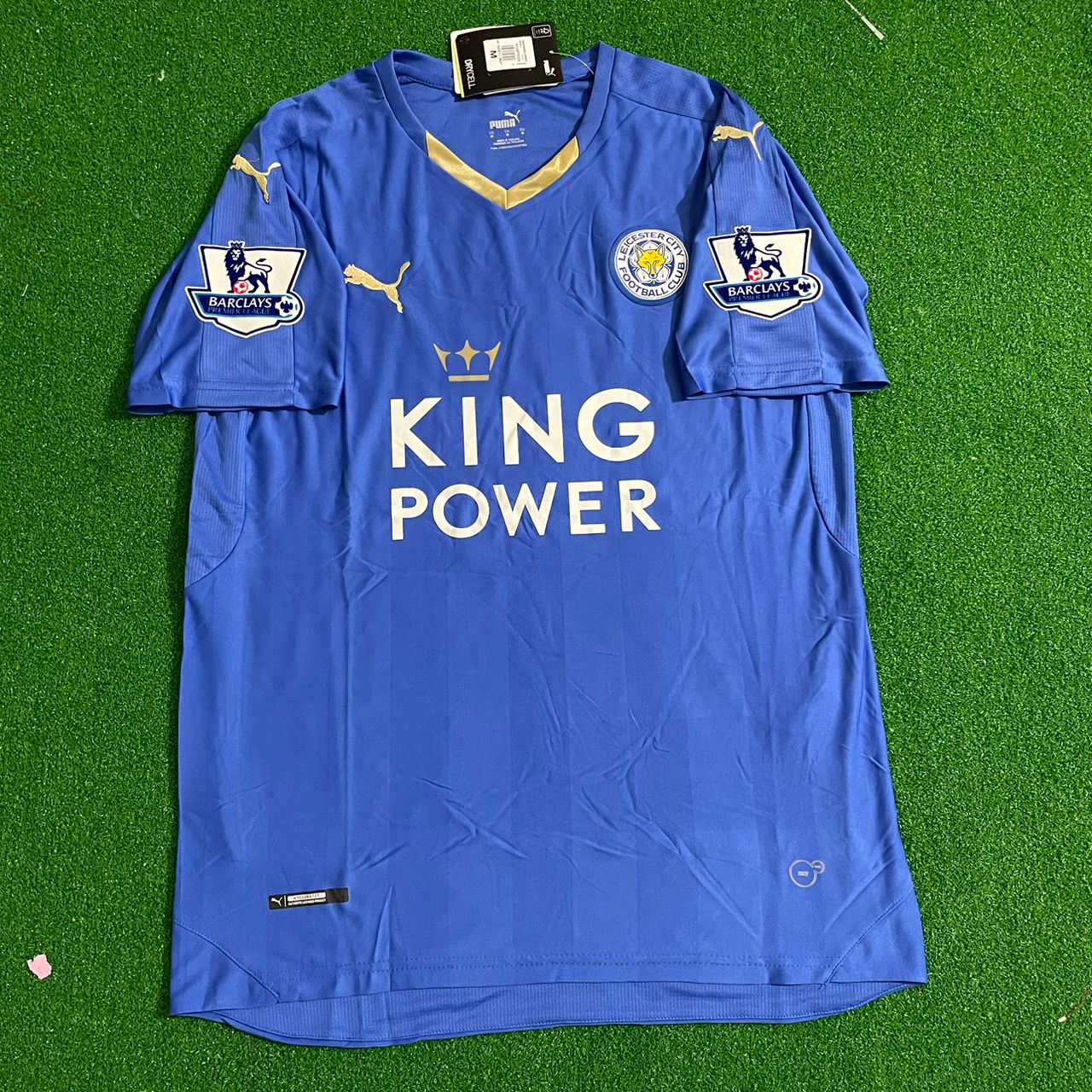 9 Jamie Vardy - Leicester City 2016/17 Premier League Retro Kit Jersey Maillot Trikot Soccer Kit