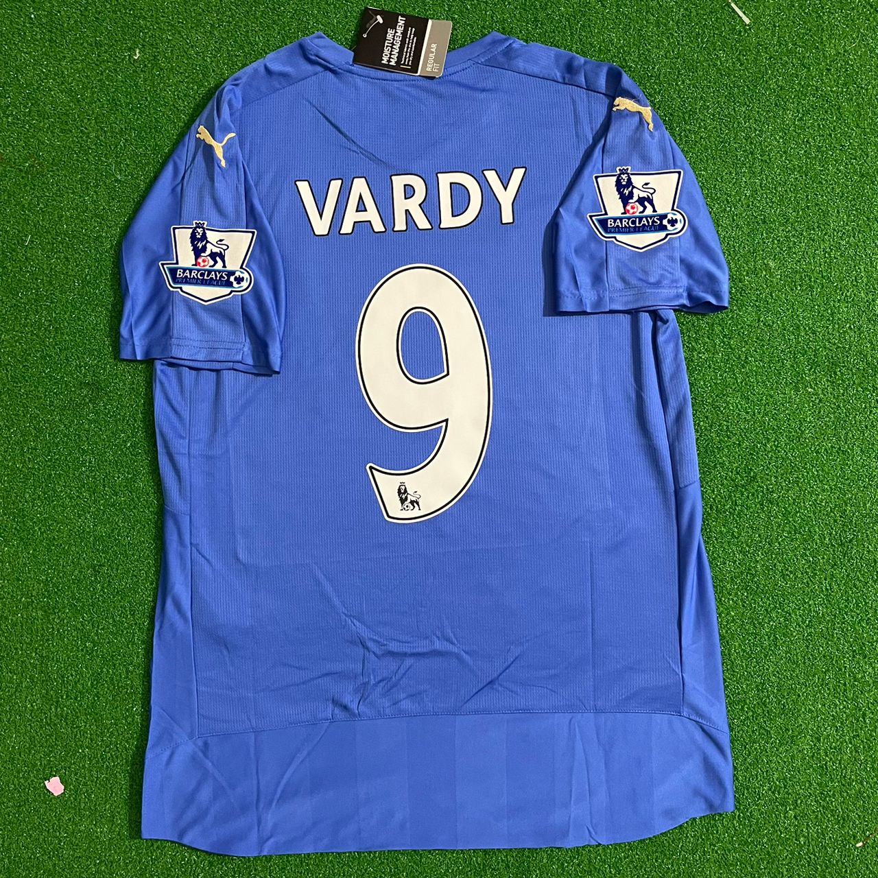 9 Jamie Vardy - Leicester City 2016/17 Premier League Retro Kit Jersey Maillot Trikot Soccer Kit