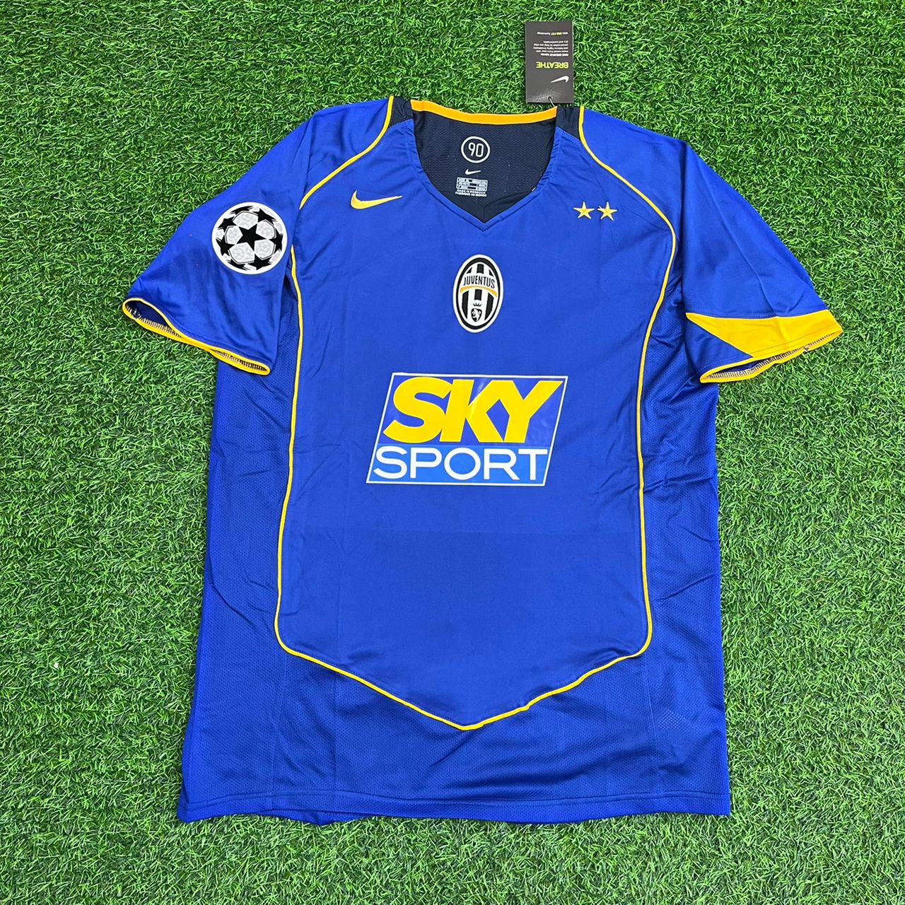 Juventus Pavel Nedved 2004-2005 Blue Retro Jersey Soccer Kit | Trikot | Maillot Soccer Kit