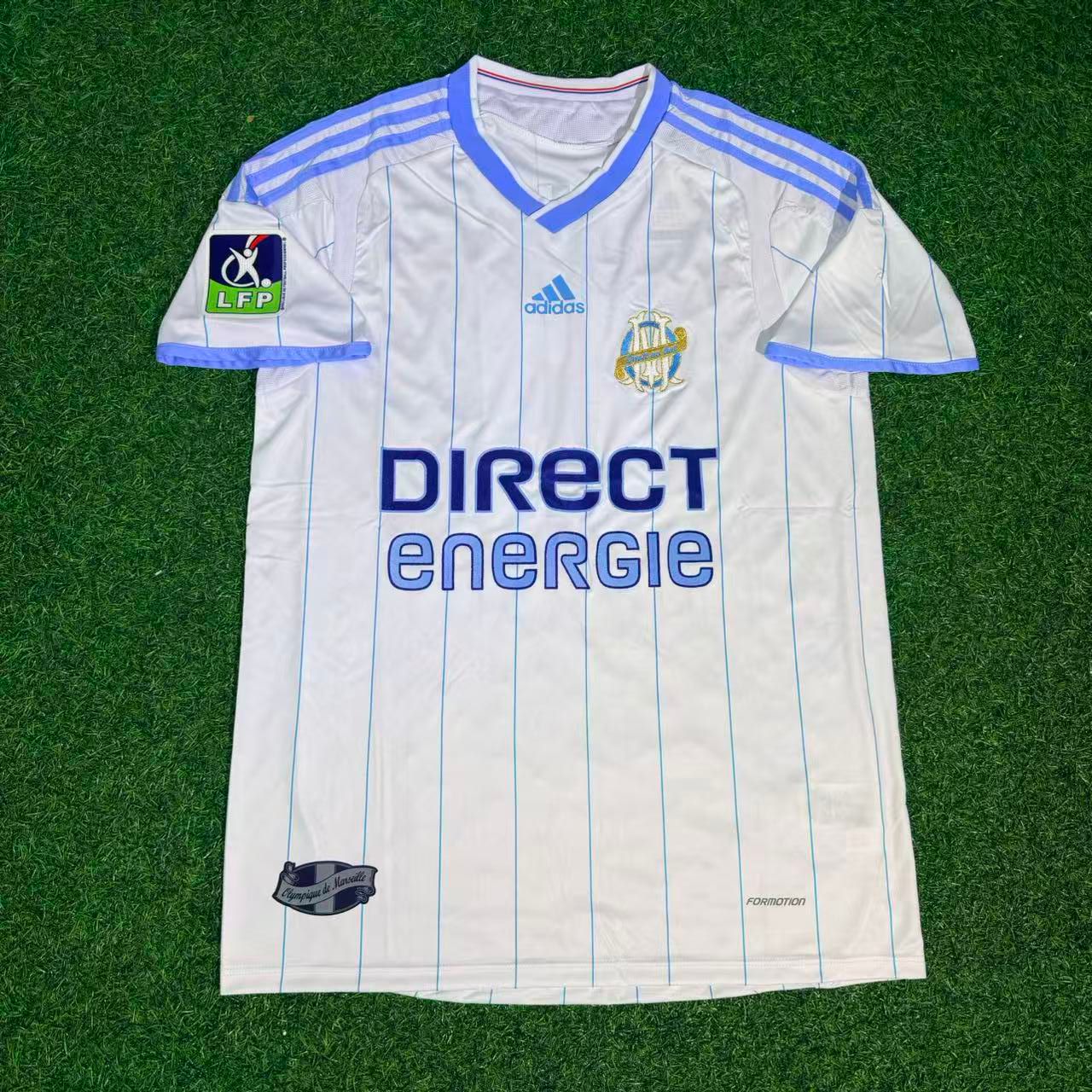 Mamadou Niang 11 Olympique Marseille 2010 White Retro Football Jersey Kit