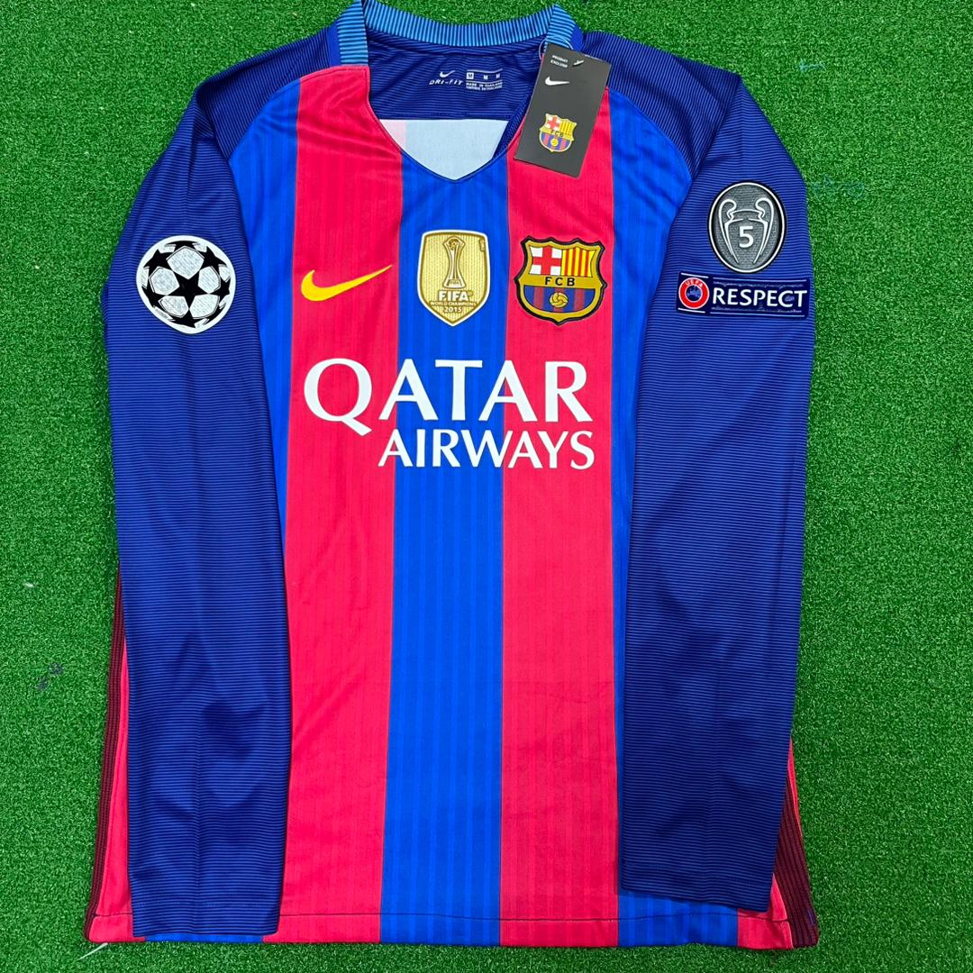 Barcelona Neymar JR 2016 Retro Football Jersey