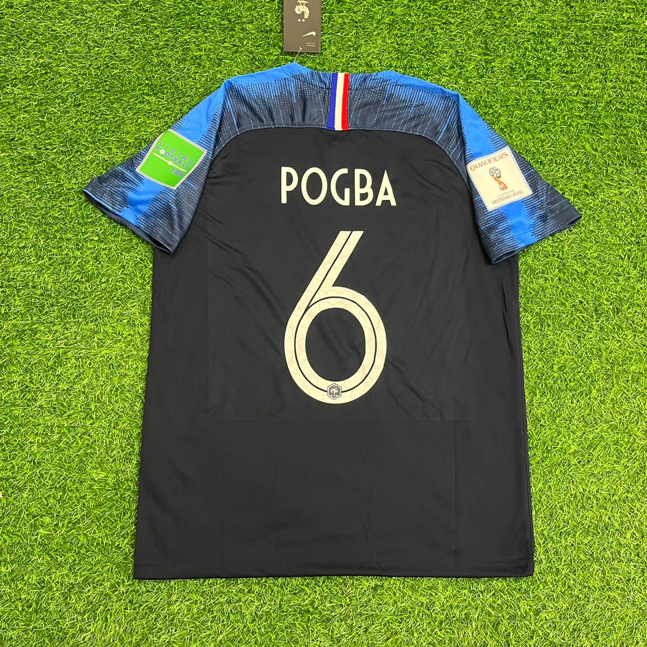 Paul Pogba France 2018 World Cup Final Retro Jersey Maillot Trikot