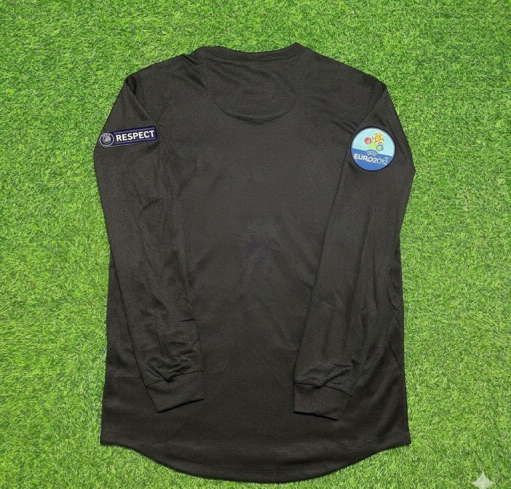 Portugal EURO 2012 Away Black Long Sleeve Retro Football Jersey Kit