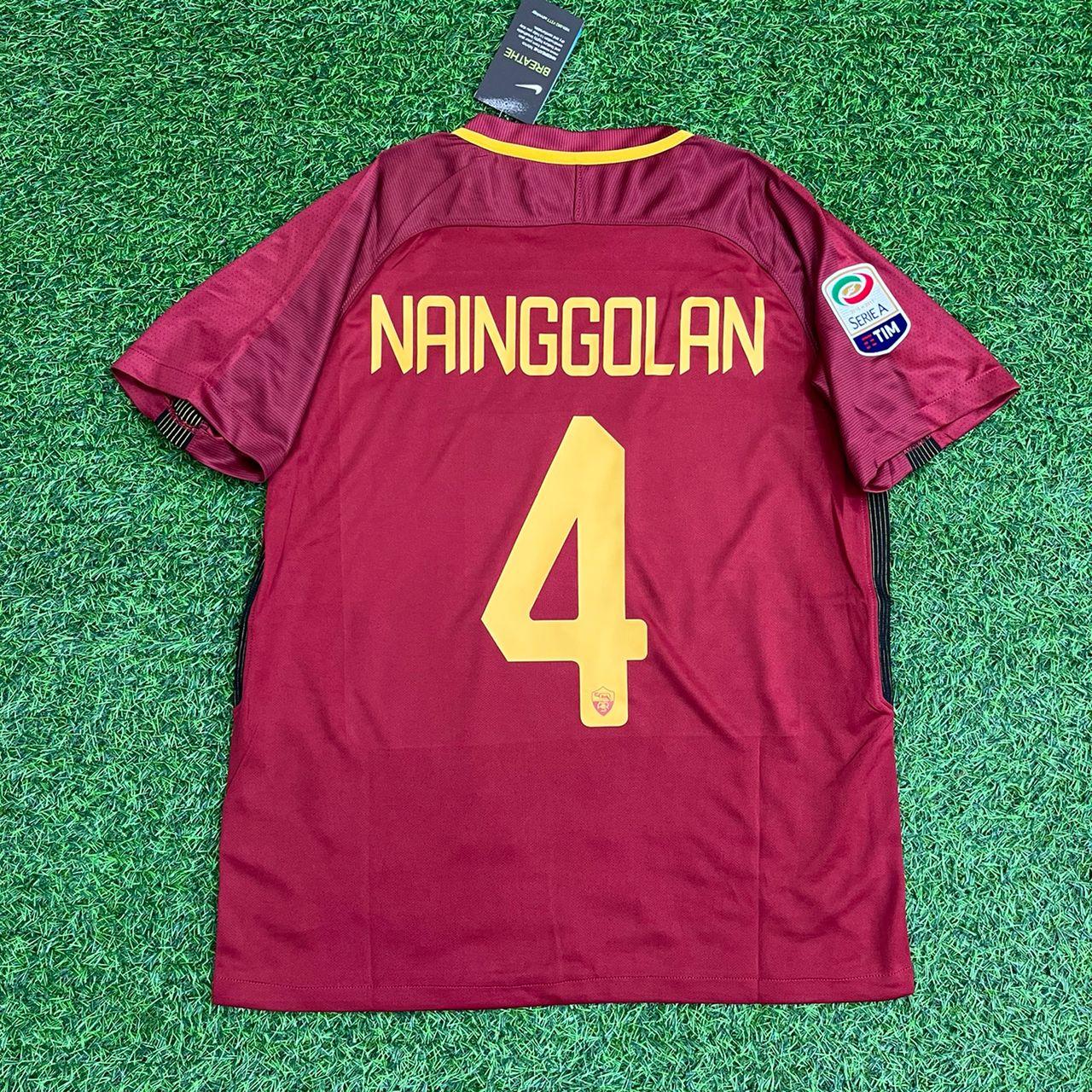 Roma Radja Nainggolan 2016 2017 Retro Jersey Soccer Maillot Soccer Kit