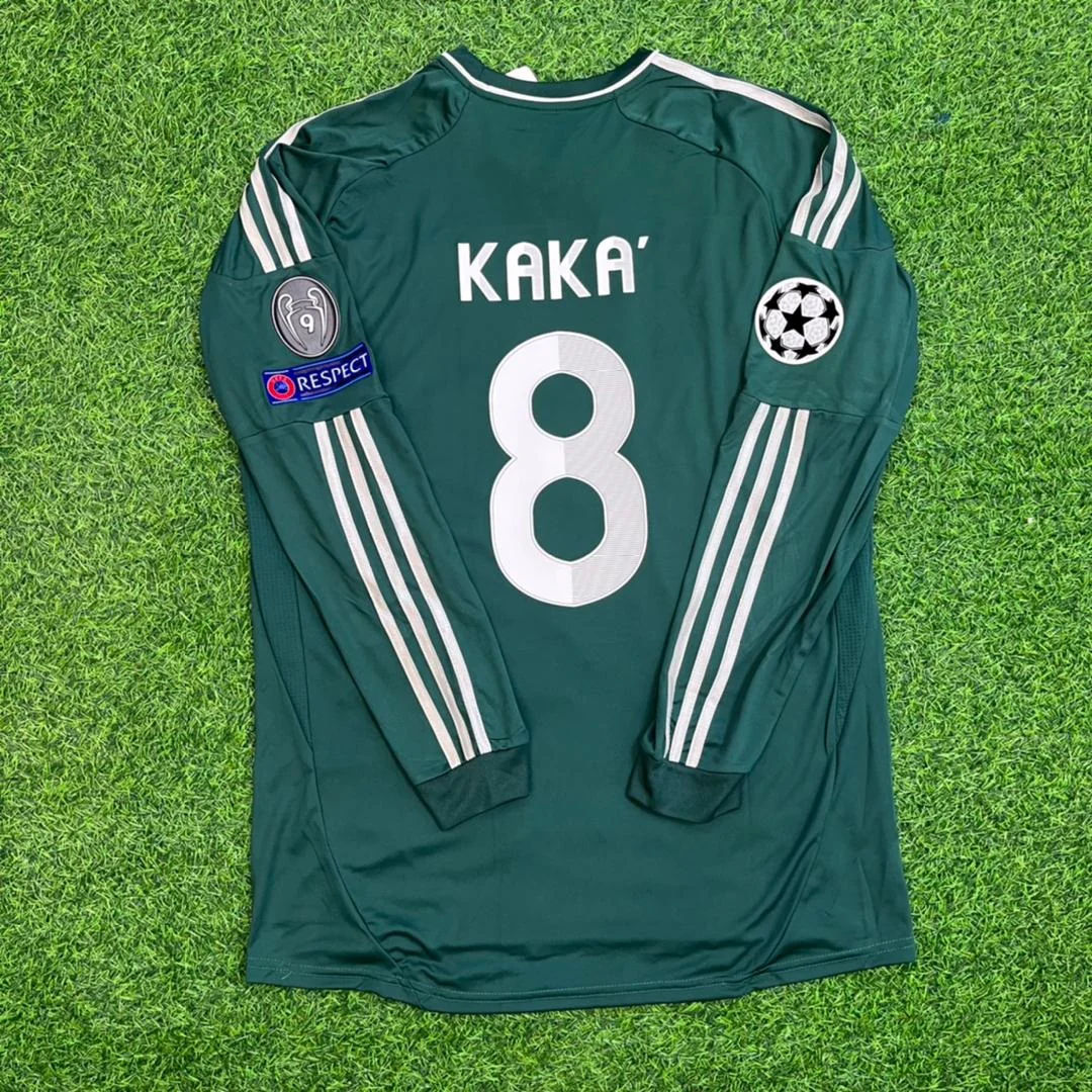 Kaka Leite Real Madrid 2012-2013 Green Long Sleeve Jersey Soccer Kit Soccer Shirt