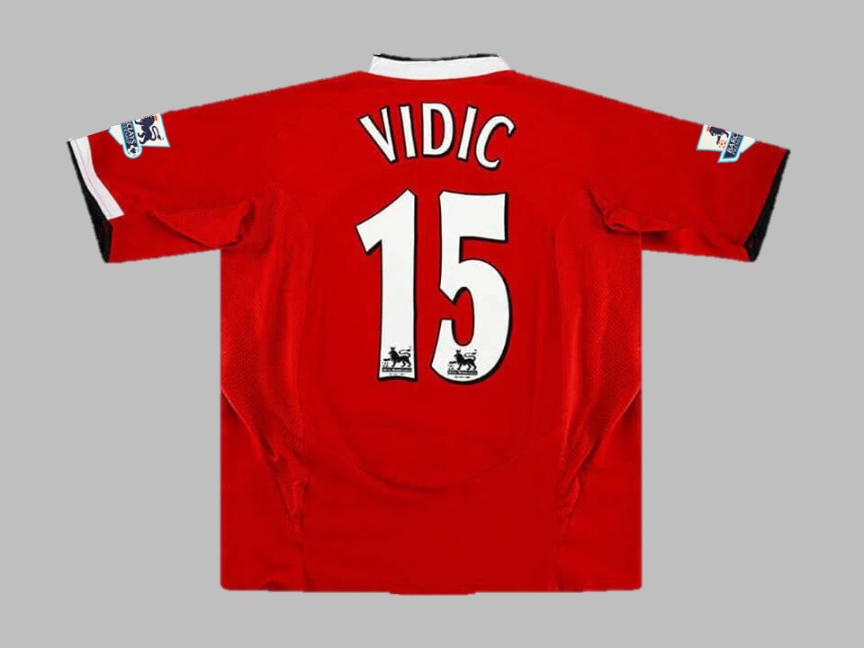 Manchester Nemanja Vidic United Retro 2005-06 Retro Jersey Maillot Maglia Soccer Kit