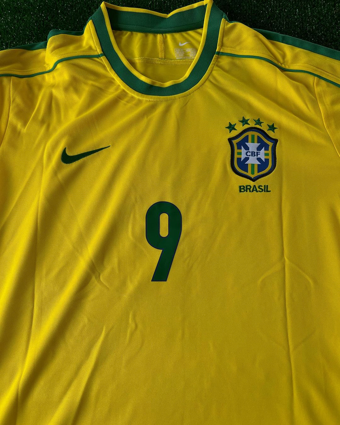 Phenomenon Ronaldo Nazario Brazil Retro Football Jersey