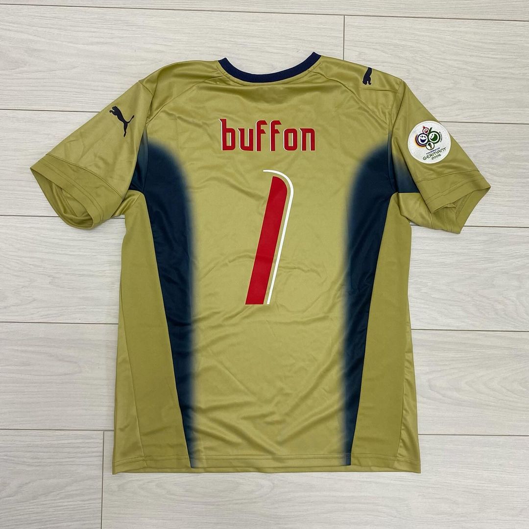 Gianluigi Buffon Italy 2006 World Cup Germany Retro Goalkeeper Jersey