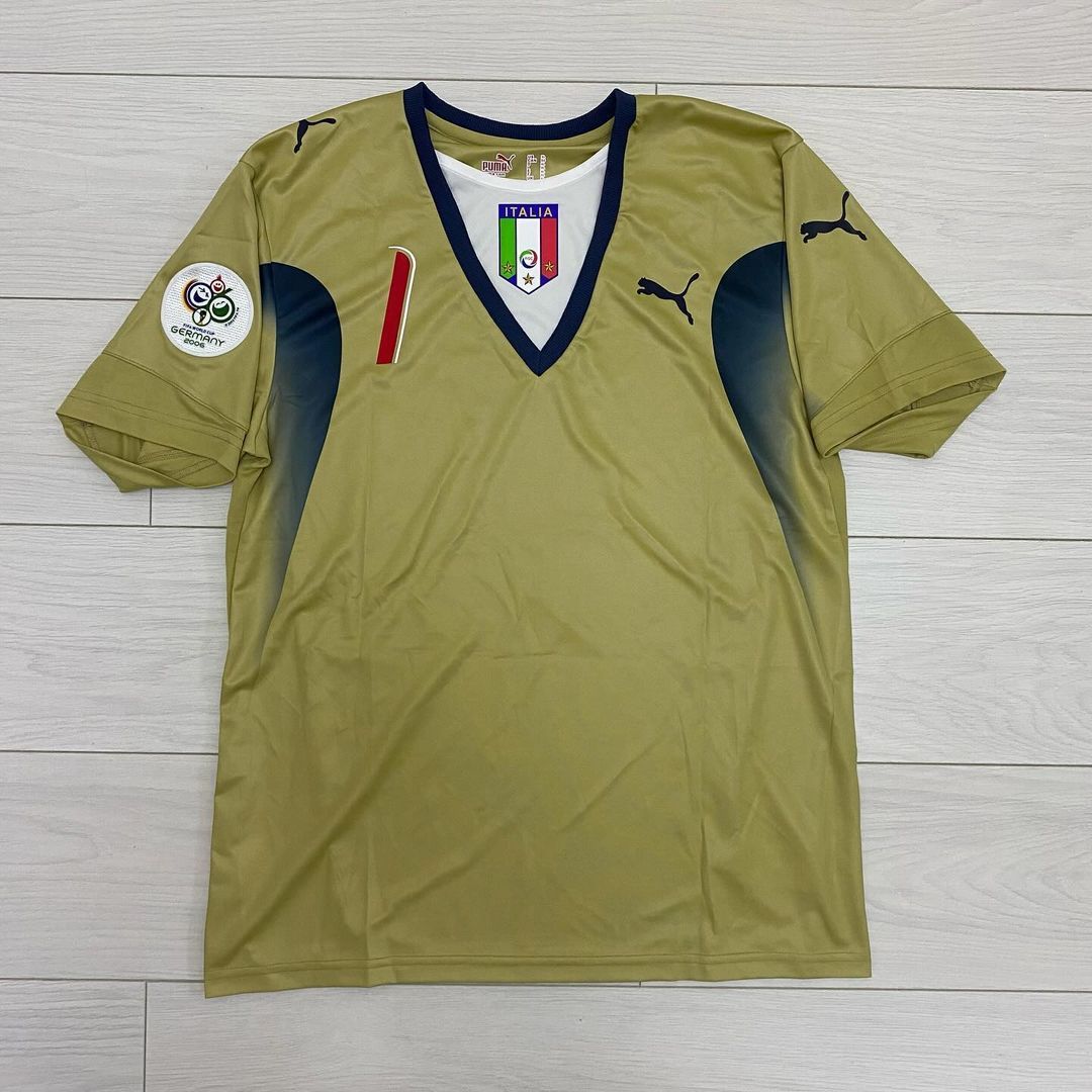 Gianluigi Buffon Italy 2006 World Cup Germany Retro Goalkeeper Jersey