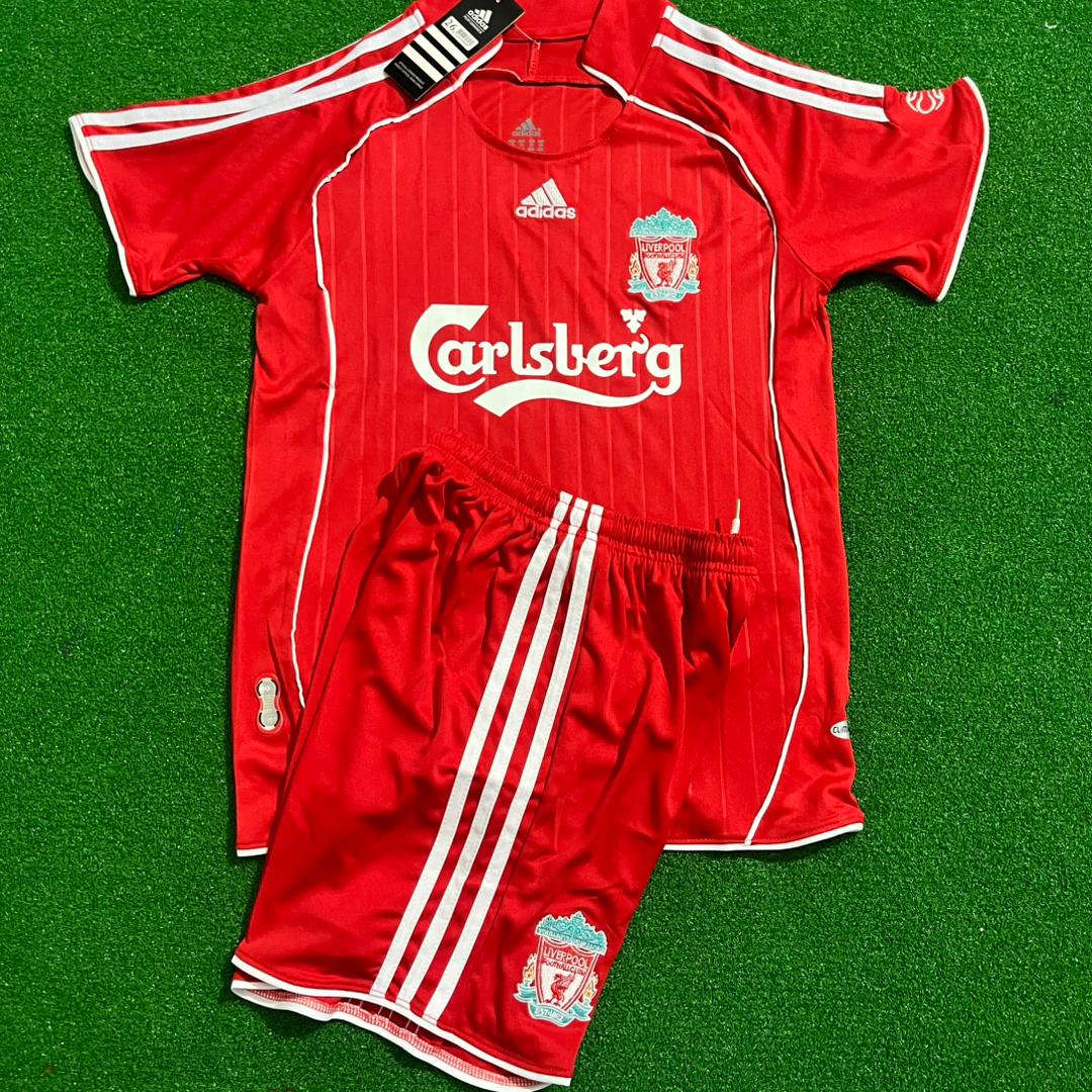 Steven Gerrard Liverpool 2007/08 Kids Soccer Football Jersey Kit Kinder