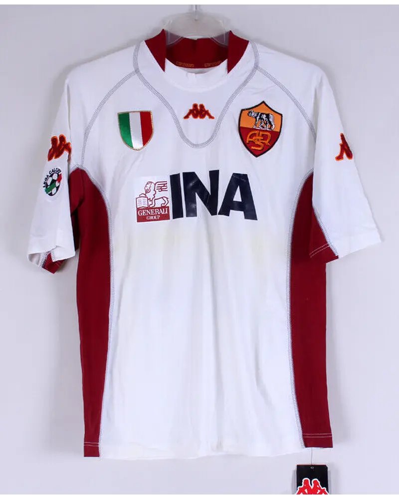Francesco Totti 10 - Roma White 2001/02 Retro Jersey Trikot