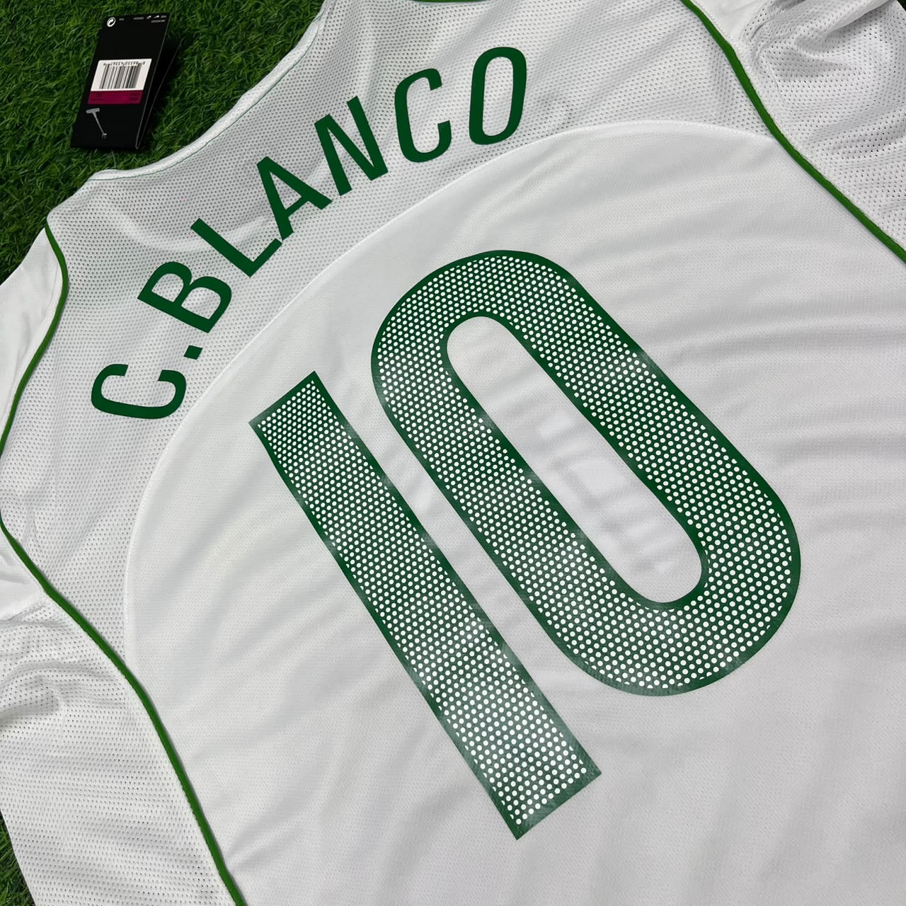 Mexico 1998 Cuauhtémoc Blanco Away White Retro Football Jersey