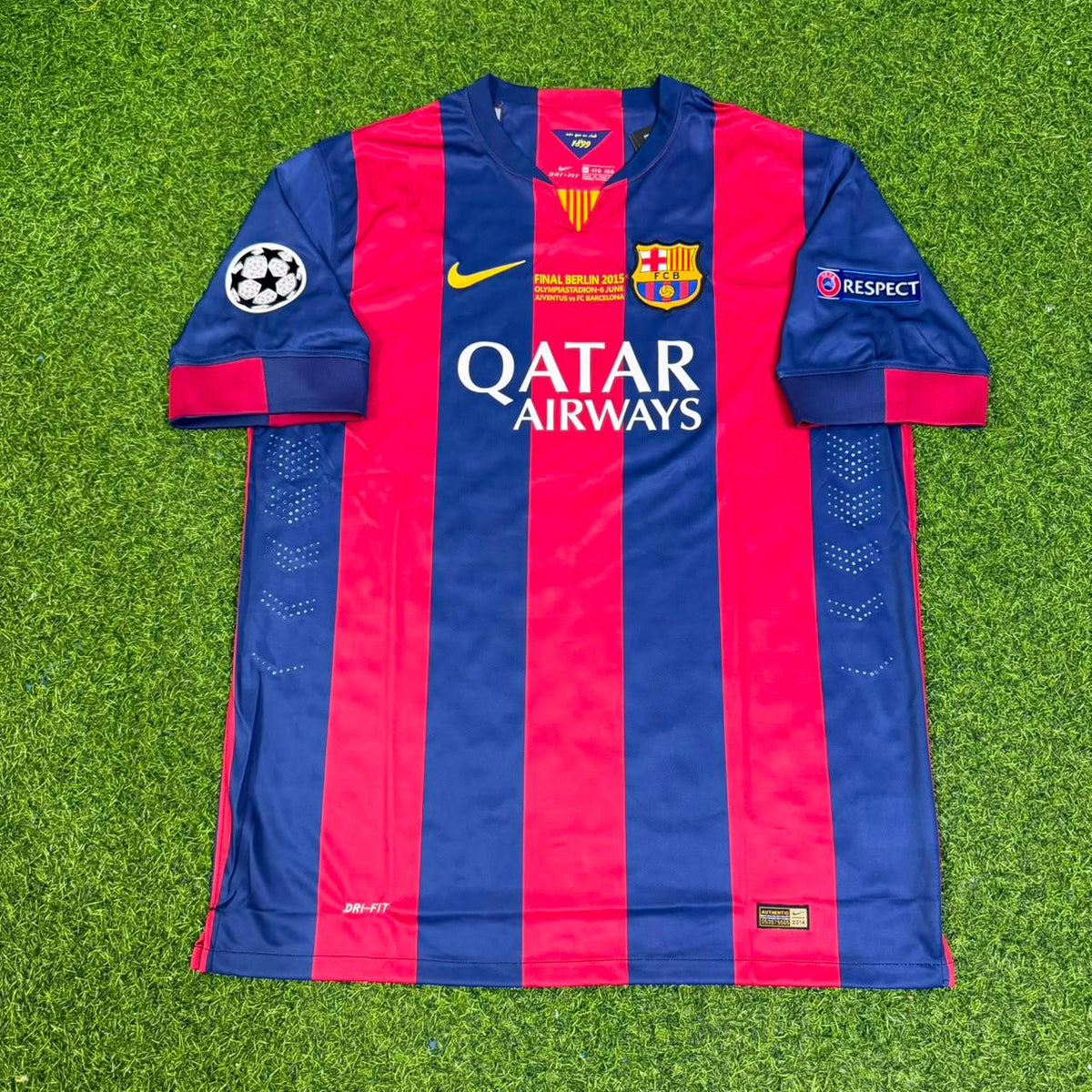 Carles Puyol Barcelona 2015 Final Berlin Champions League Football Jersey